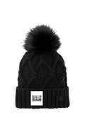 Faux Fur Pom Beanie midnight design