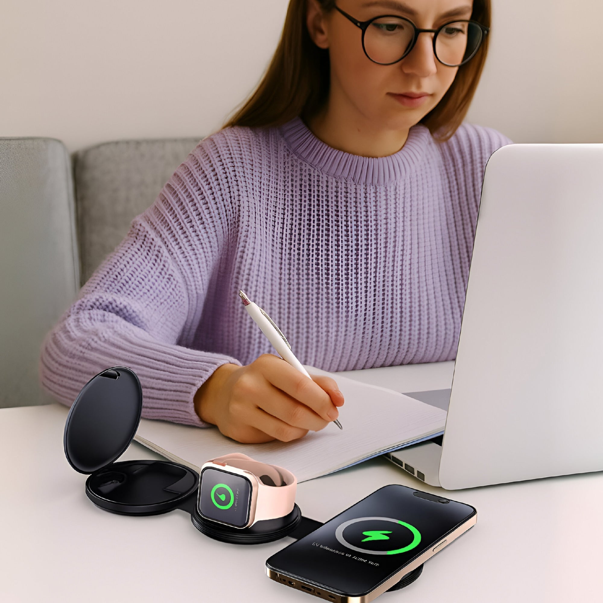 Pursonic 5-in-1 Folding Wireless Charging Station – Power Everything, All at Once